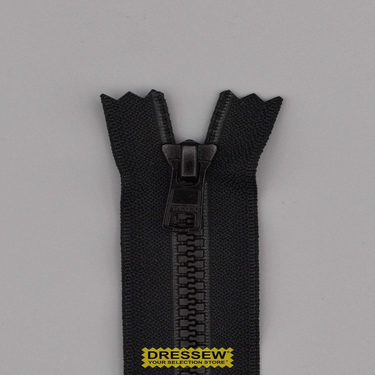 YKK #5 Vislon Medium Closed End Zipper 23cm Black