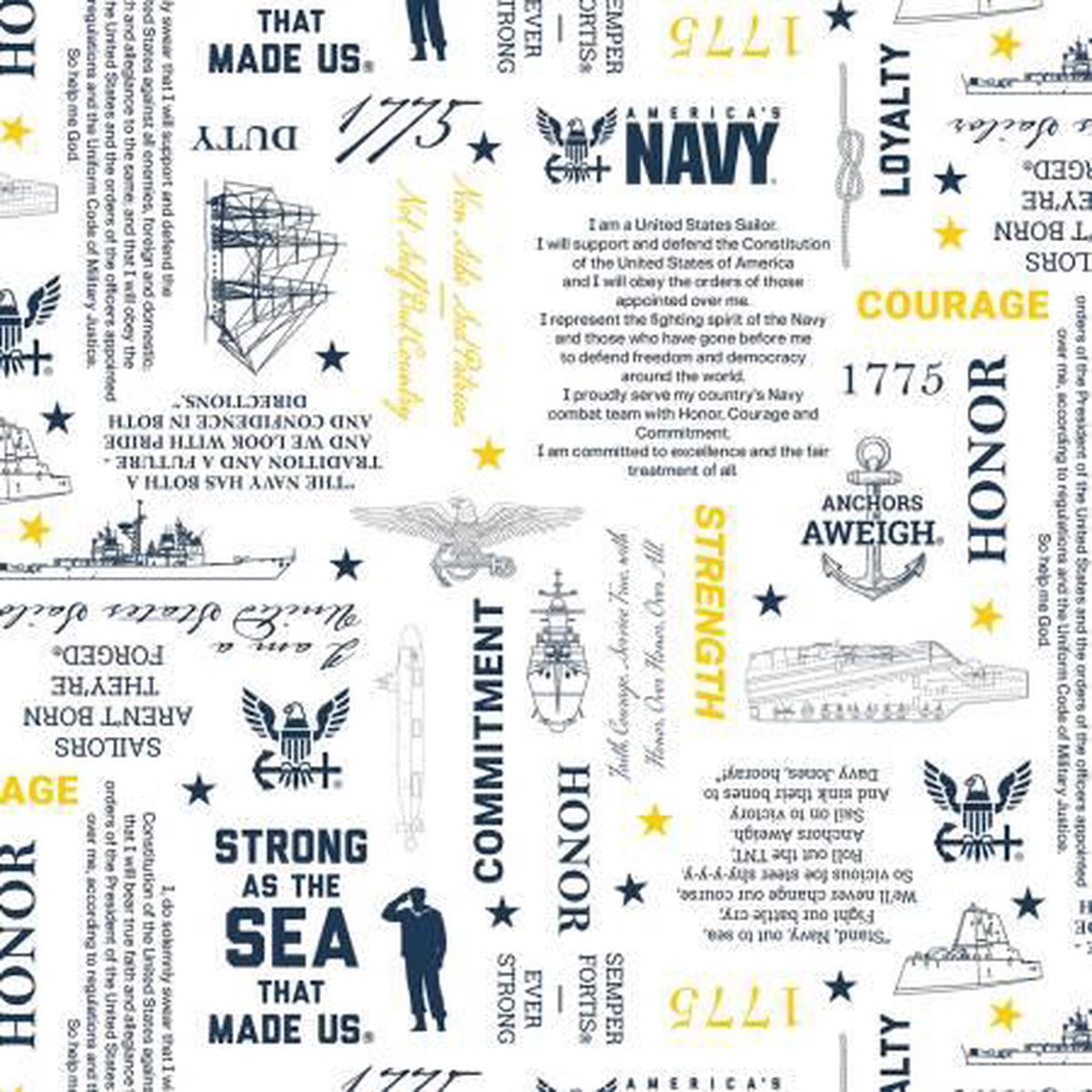 A.E Nathan, U.S. Navy, 2917AE-07, White/Navy,