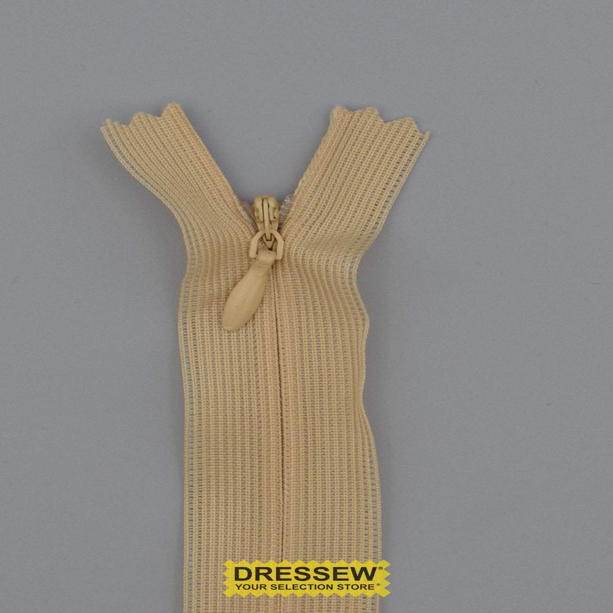Invisible Closed End Zipper 55cm Beige