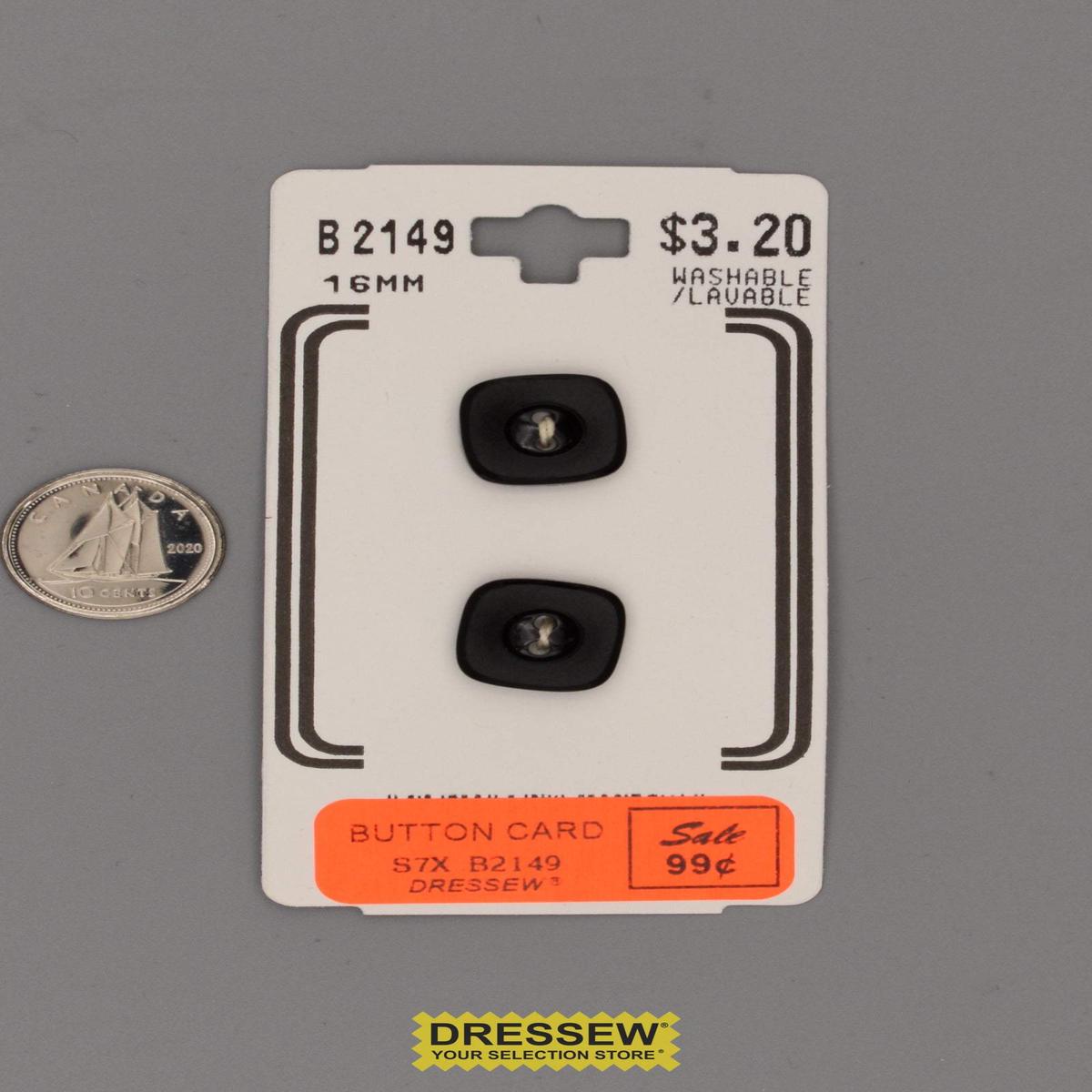 Button Card 16mm Black