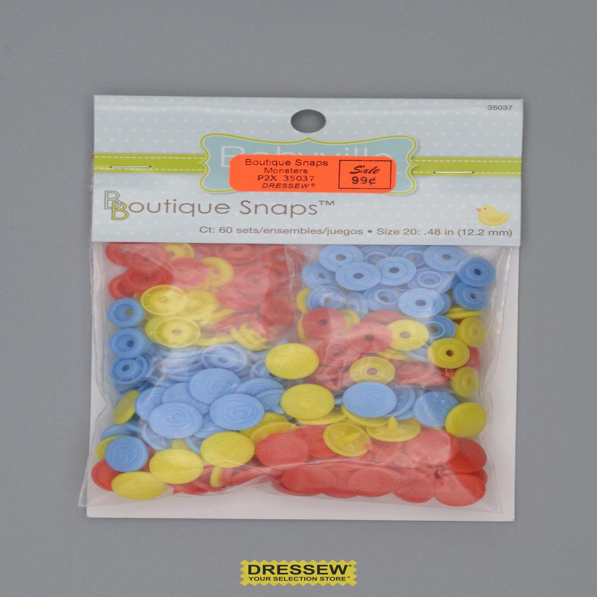 Babyville Boutique Snaps 12mm Monsters