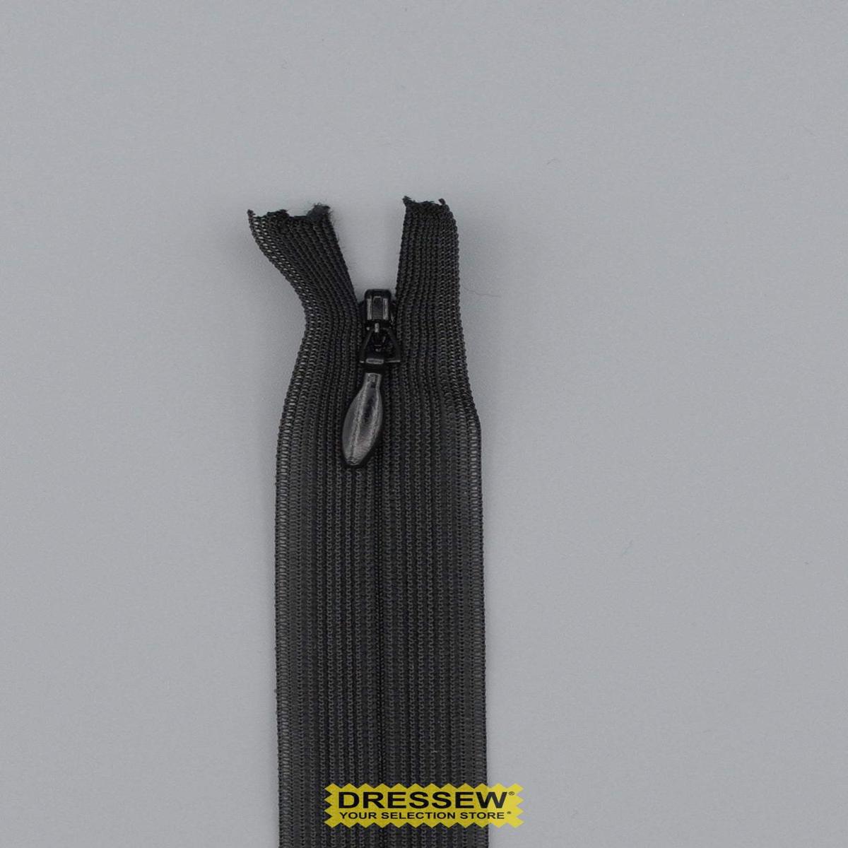 Invisible Closed End Zipper 16.5cm Black