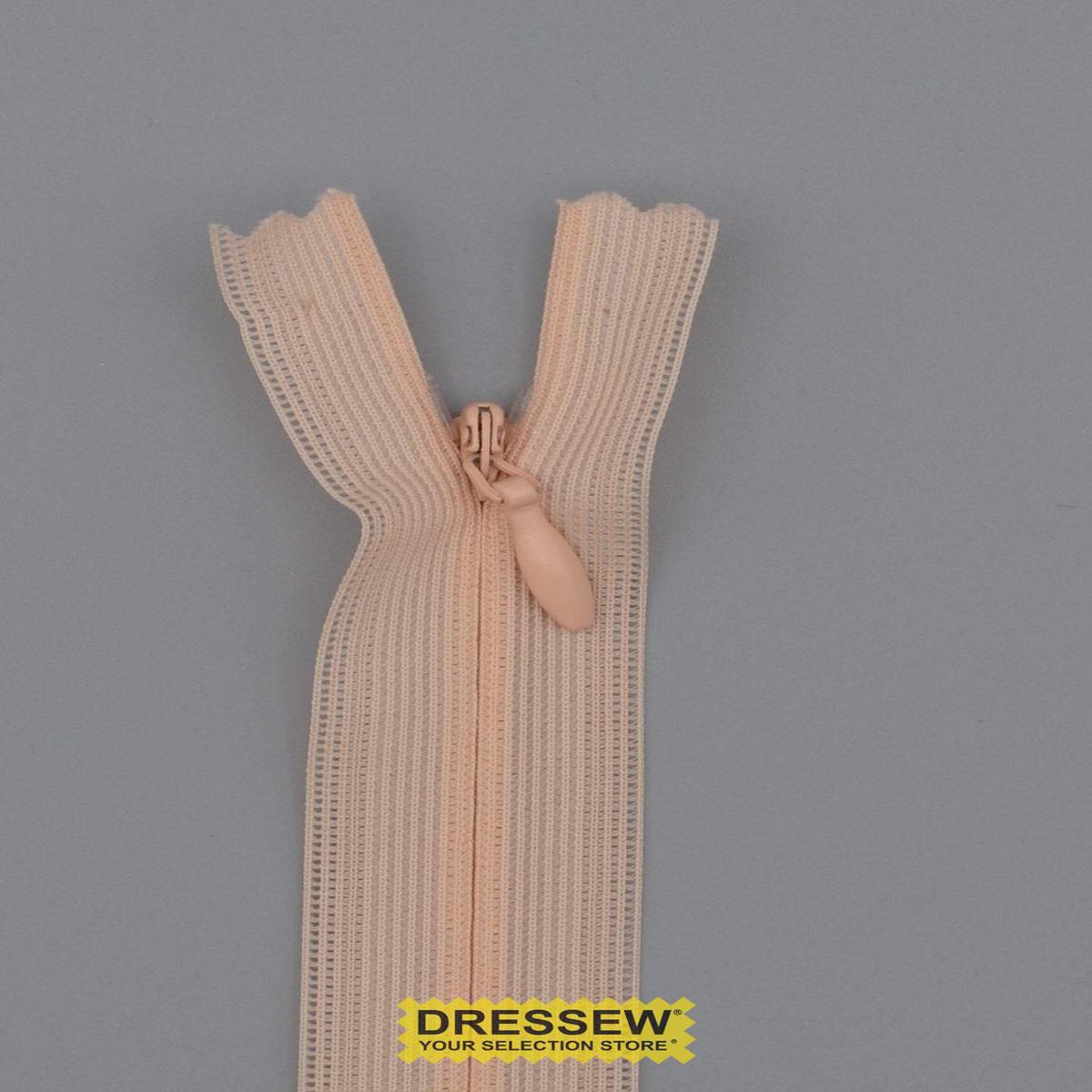 Invisible Closed End Zipper 55cm Peach