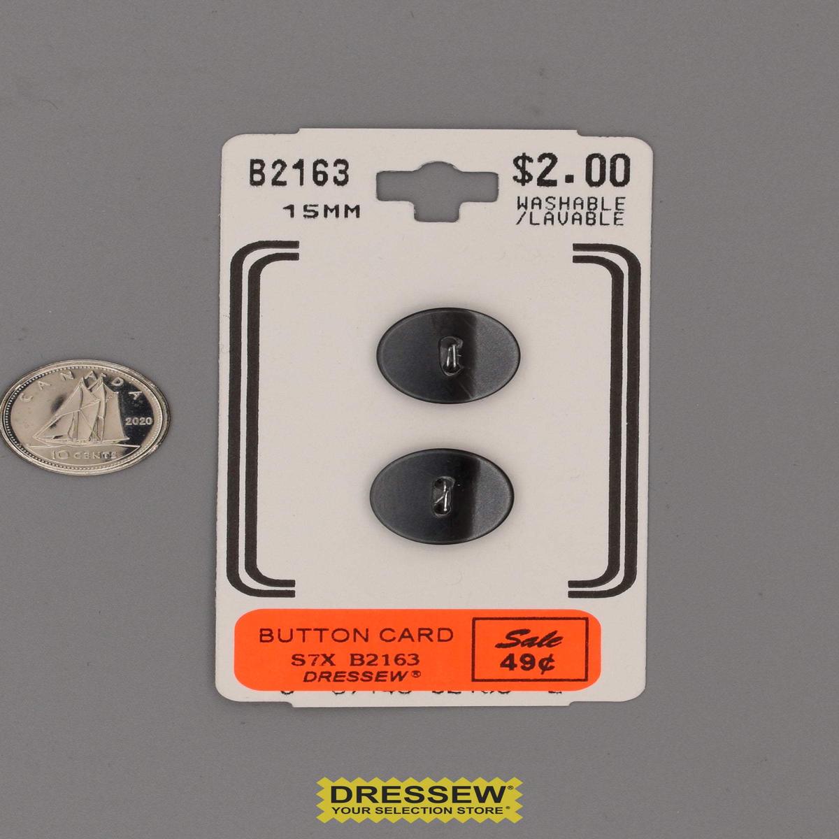 Button Card 15mm Grey Mix